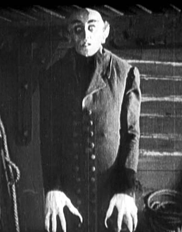 Conde Orlok interpretado por Max Schreck no filme Nosferatu de 1922