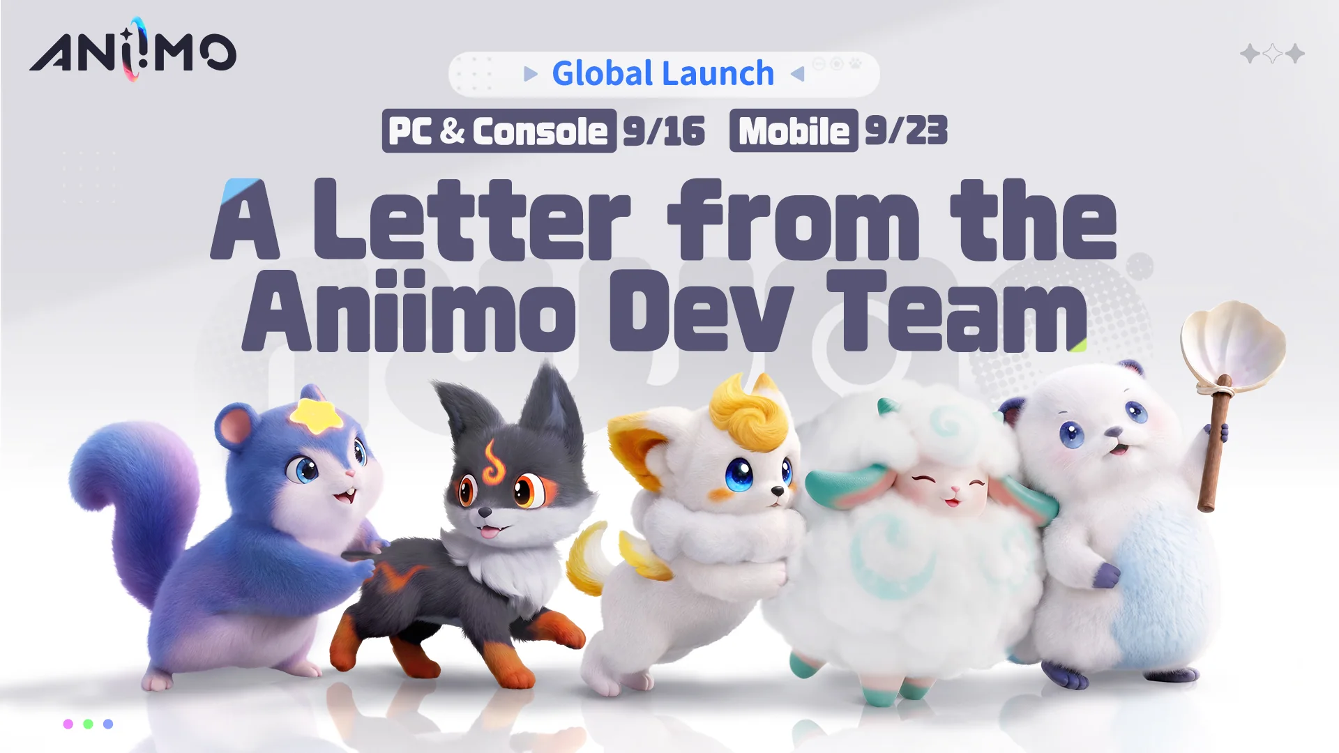 Equipe de desenvolvimento de Aniimo em material oficial do jogo