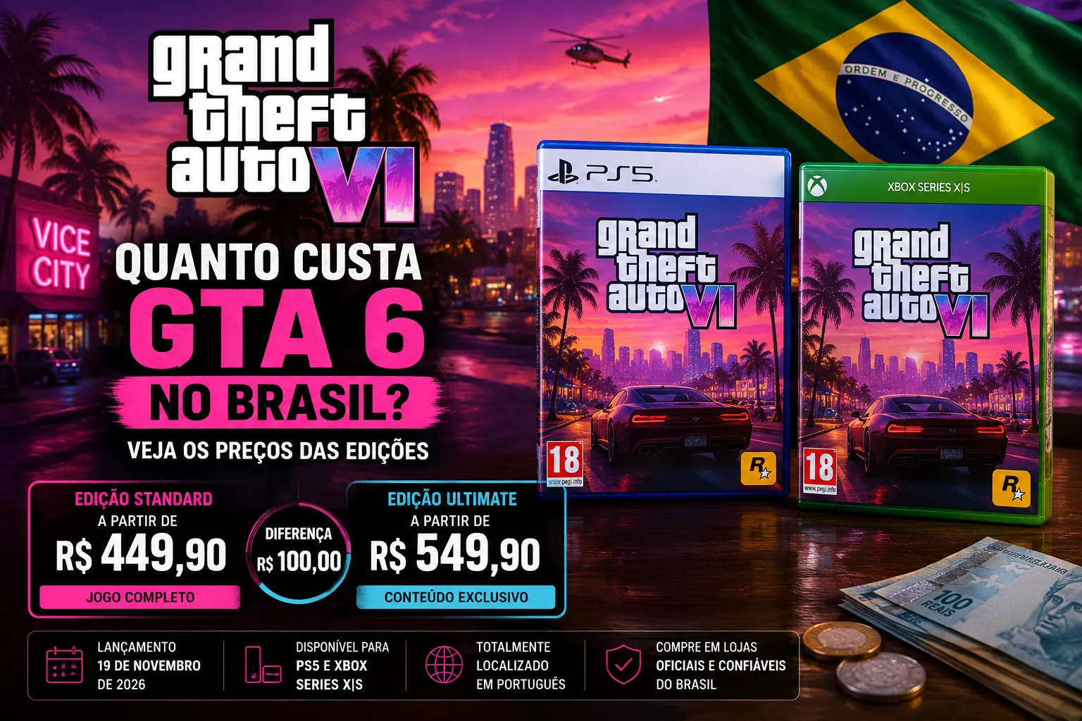 Quanto custa GTA 6 no Brasil? Veja os preços das edições