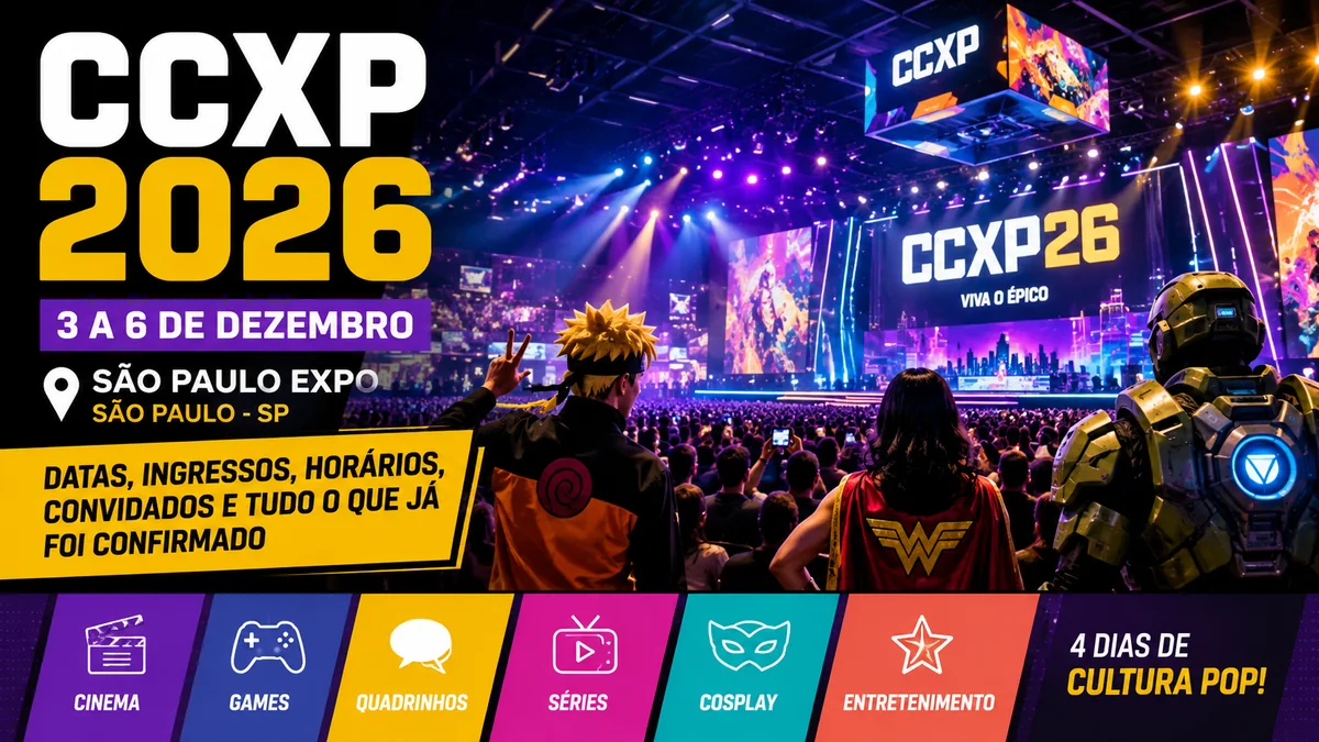 CCXP 2026: datas, ingressos, horários, convidados e tudo o que já foi confirmado
