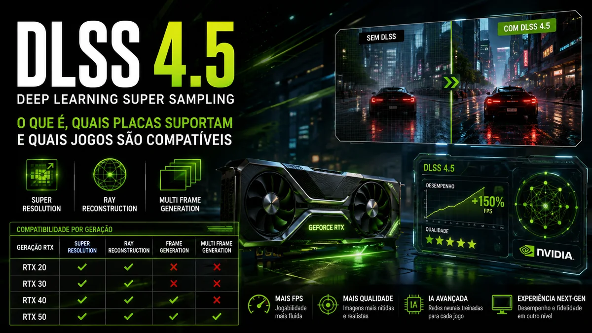 DLSS 4.5: o que é, quais placas suportam e quais jogos são compatíveis