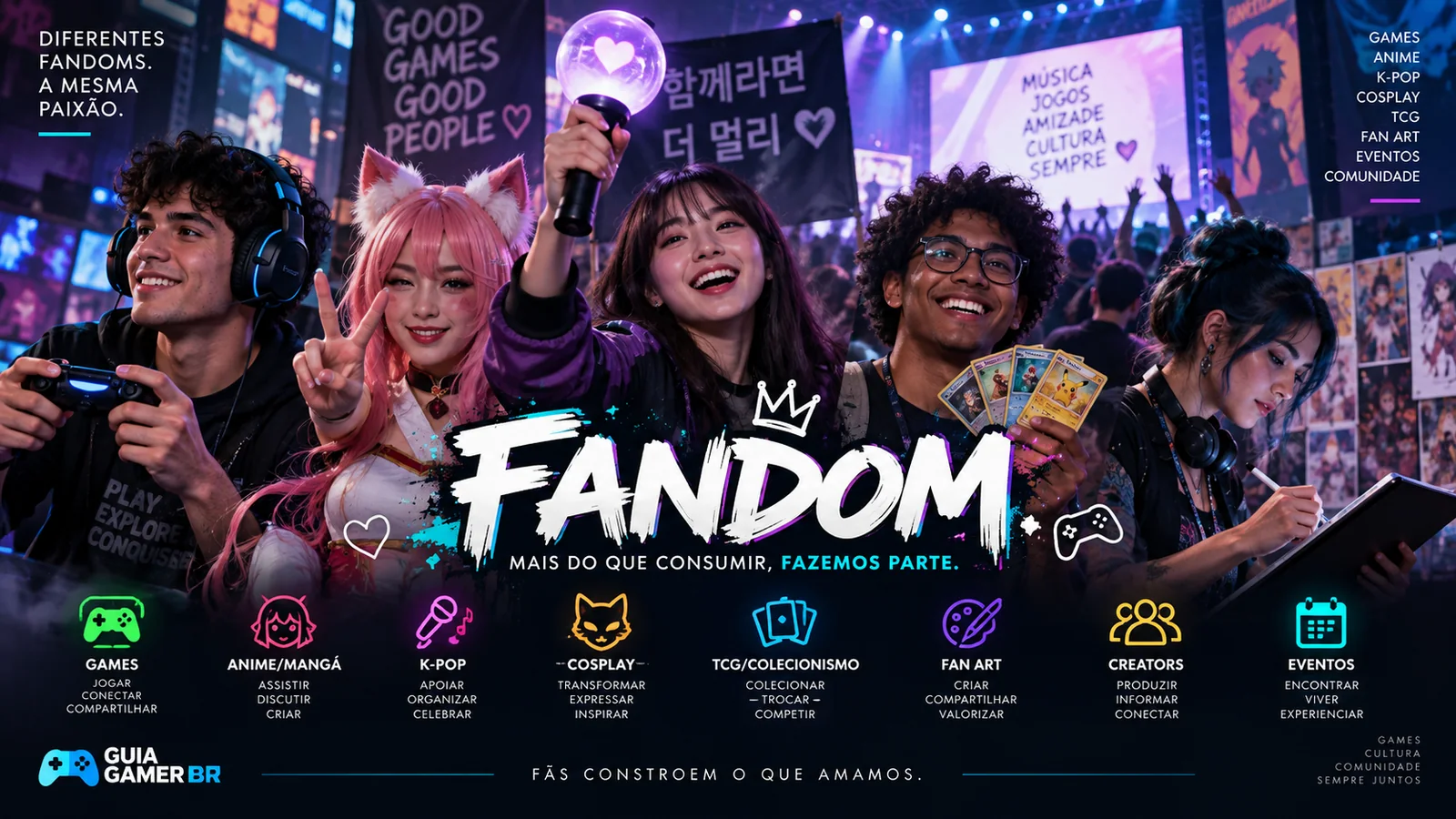 Fandom geek cresce no Brasil: K-pop, anime, cosplay e games