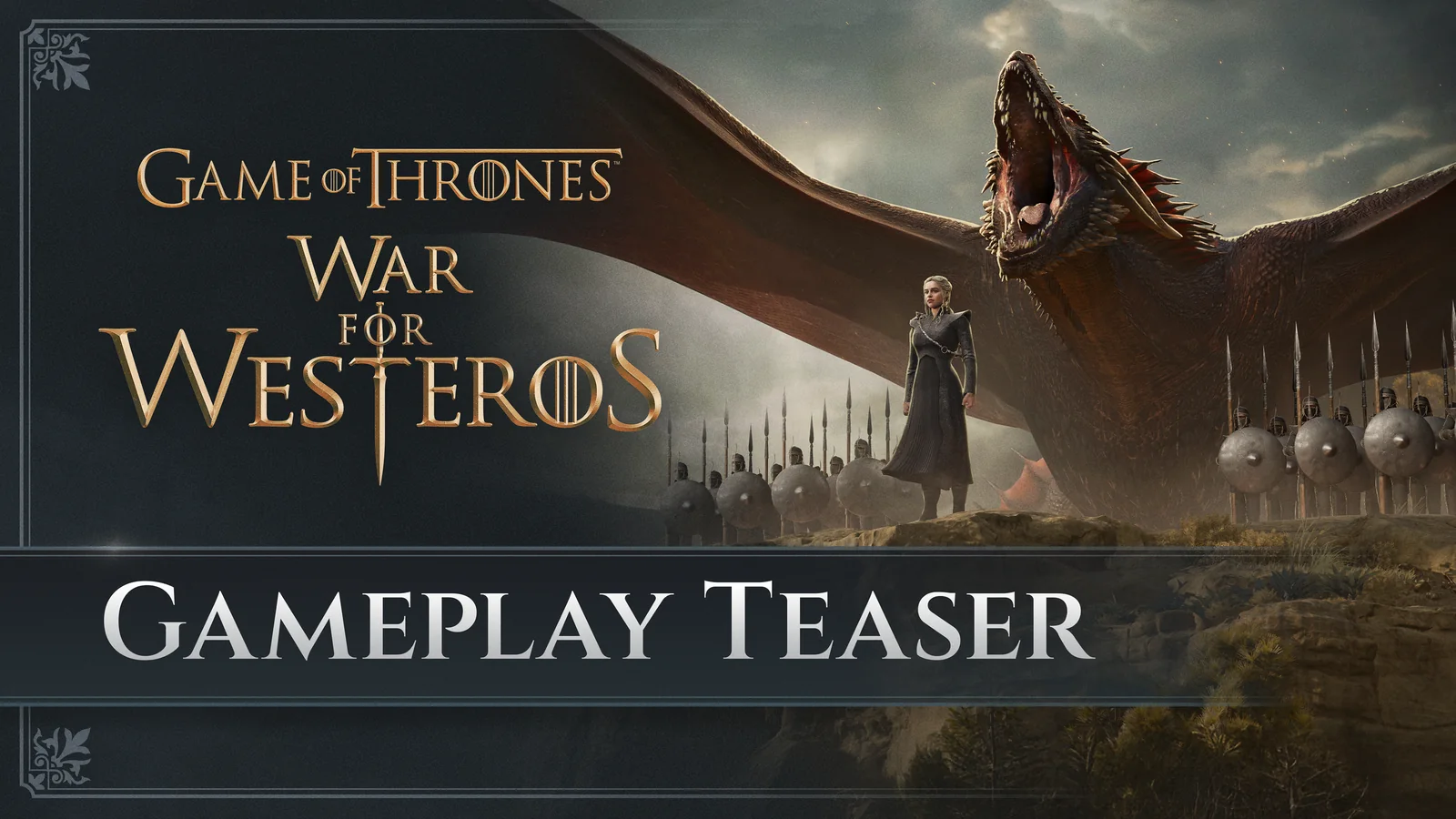 Dragão e tropas em Game of Thrones War for Westeros
