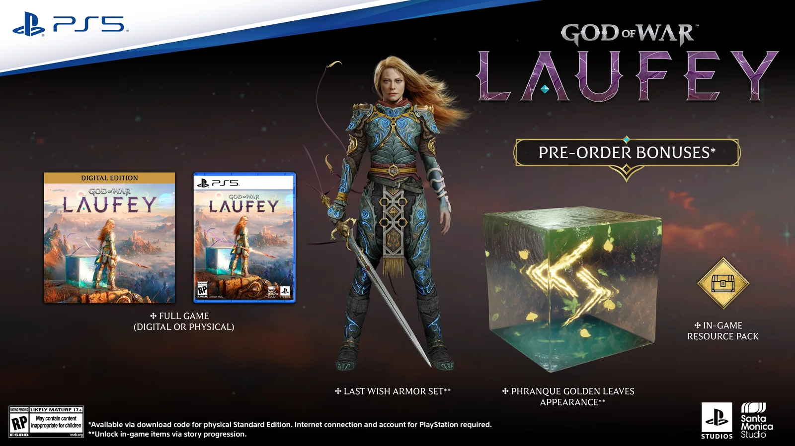 Edições e bônus de pré-venda de God of War Laufey para PS5