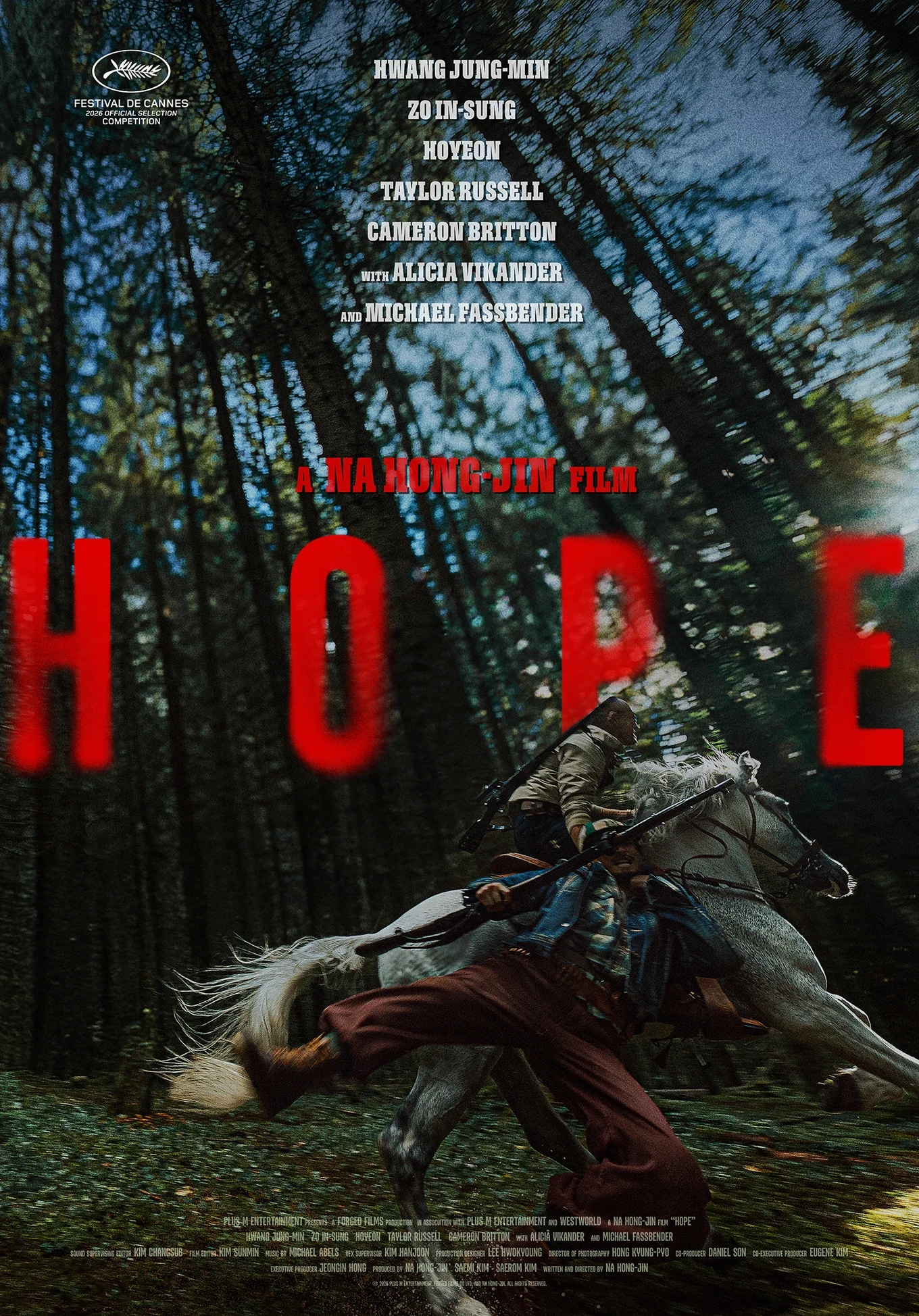 Pôster oficial de Hope, filme de Na Hong-jin apresentado no Festival de Cannes 2026