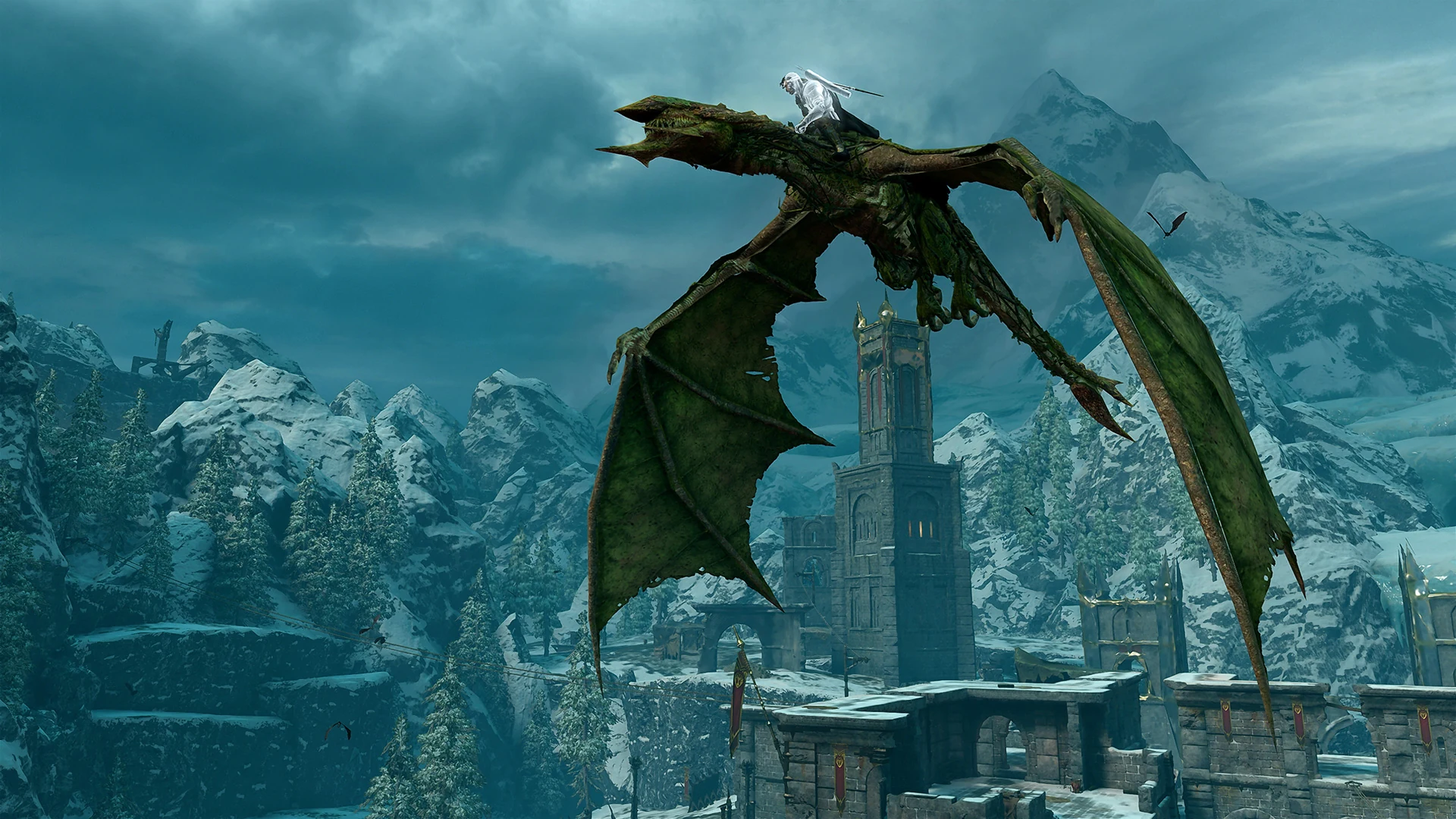 Cena de combate de Middle-earth: Shadow Bundle entre Talion e um inimigo Orc