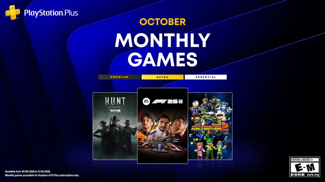 PS Plus outubro de 2026: veja F1 25 e os 3 jogos grátis